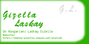 gizella laskay business card